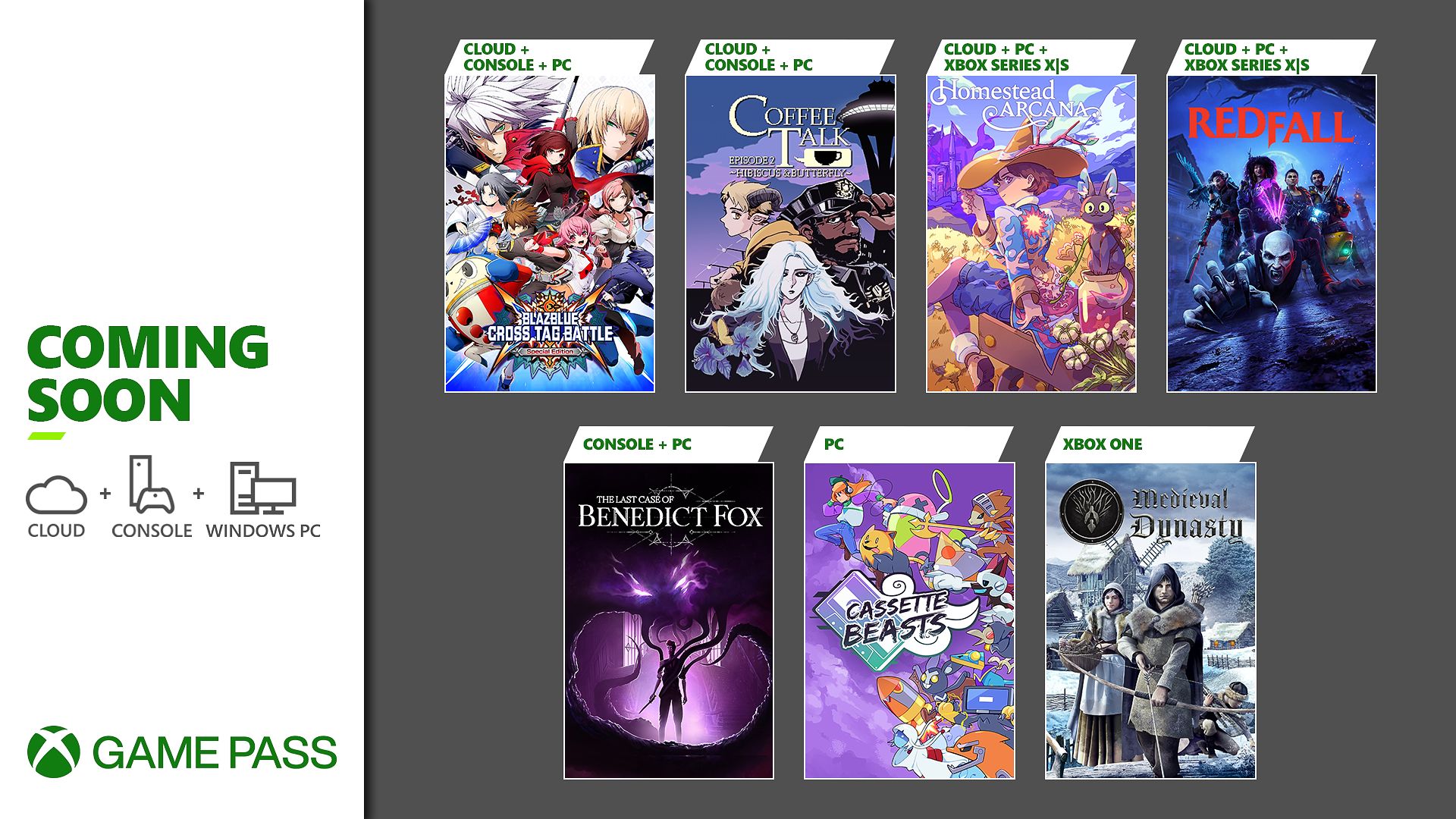 Neu im Xbox Game Pass: Redfall, The Last Case of Benedict Fox, BlazBlue: Cross Tag Battle und mehr