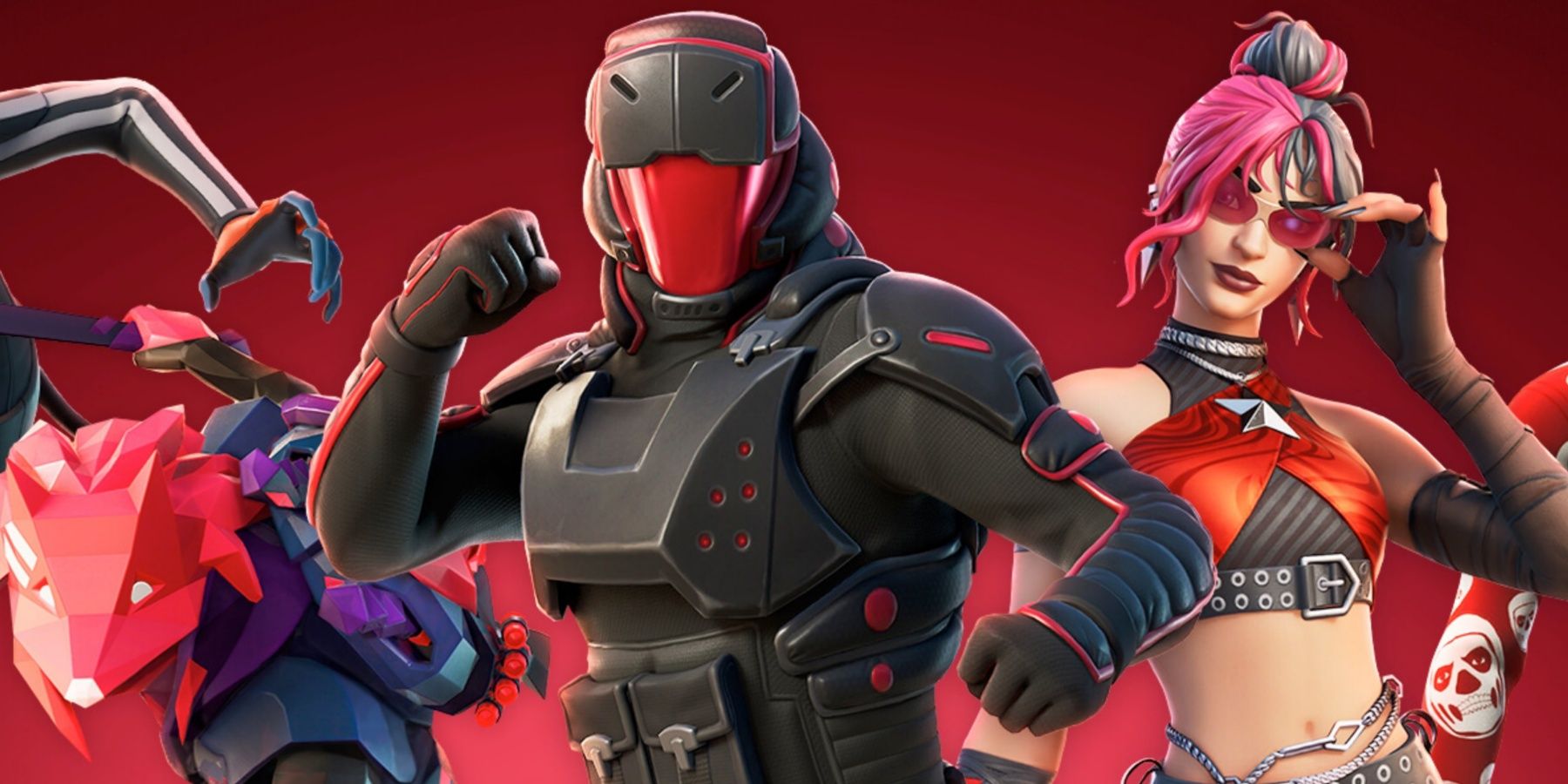 red colored promotional image for fortnite