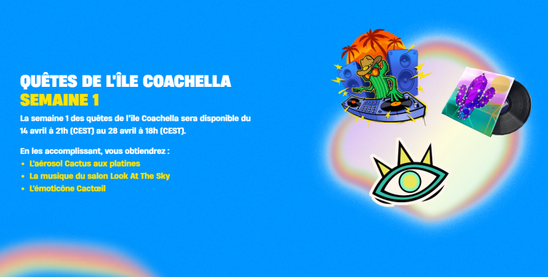 Coachella x Fortnite : Kommentar obtenir rapidement toutes les récompenses de l'événement ? Coachella x Fortnite : Kommentar obtenir rapidement toutes les récompenses de l'événement ?