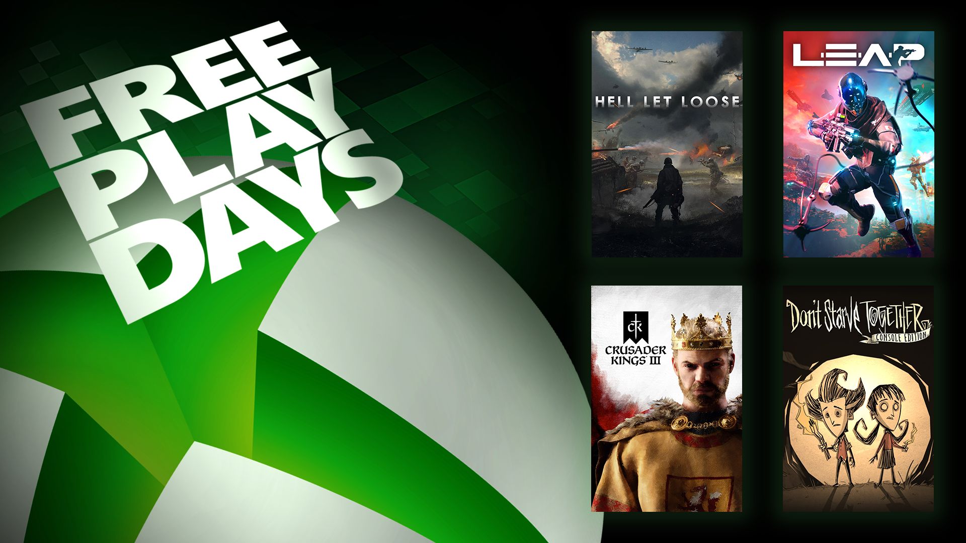 Free Play Days – Hell Let Loose, Leap, Crusader Kings III und Don't Starve Together