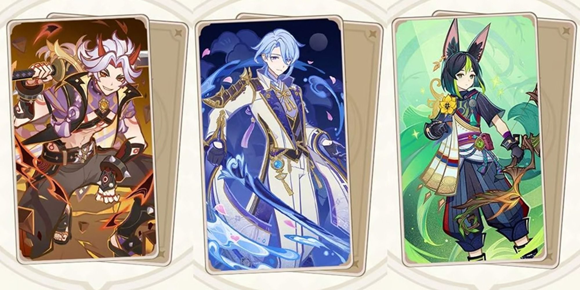 Genshin Impact Itto, Tinghari, And Ayato TCG Cards Revealed For Update 3.6