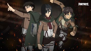 fortnite shingeki no kyojin skins levi mikasa angriff auf titan ataque a los titanes