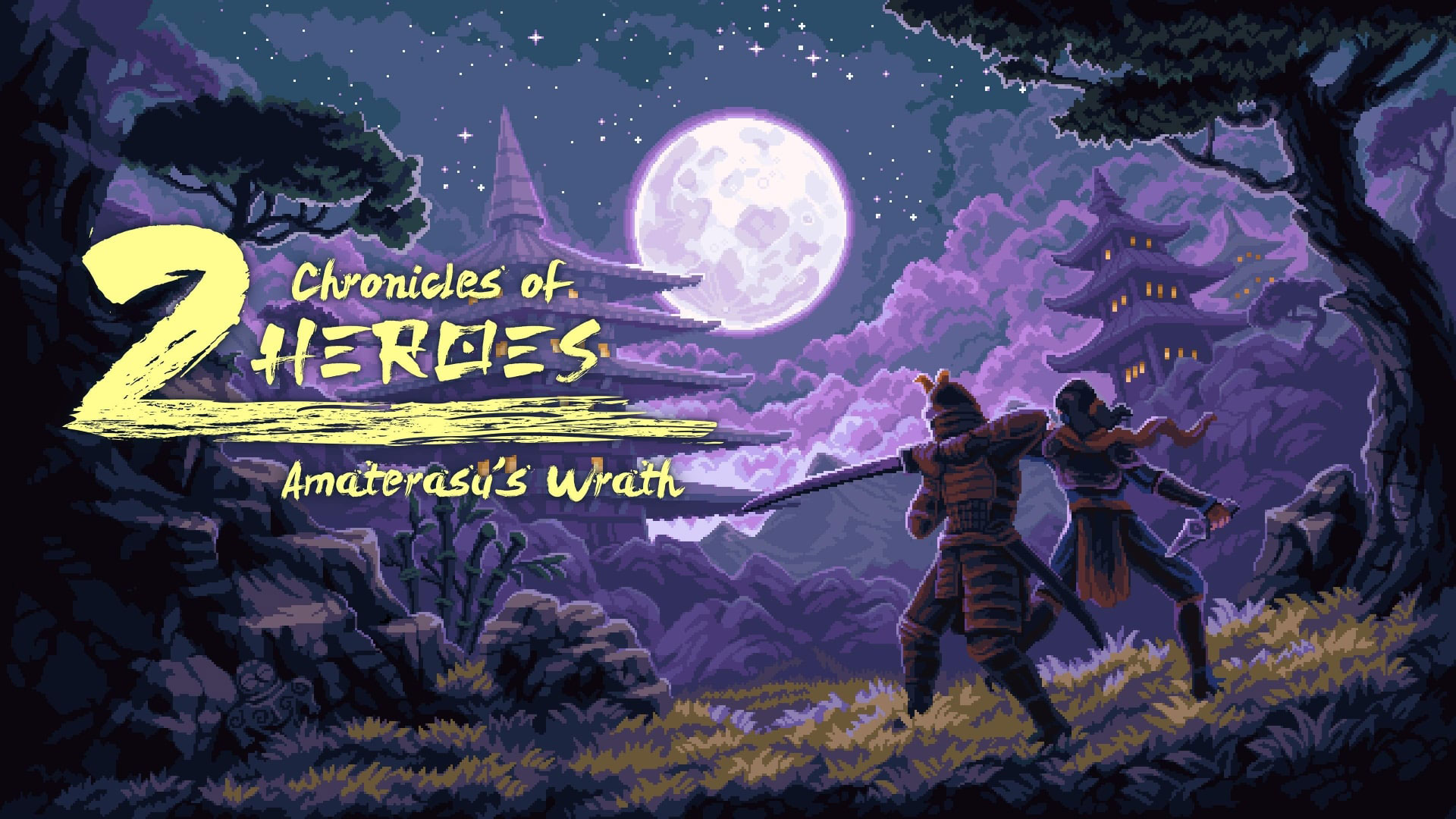 Wechseln Sie die Helden und retten Sie ein verpixeltes, feudales Japan in Chronicles of 2 Heroes