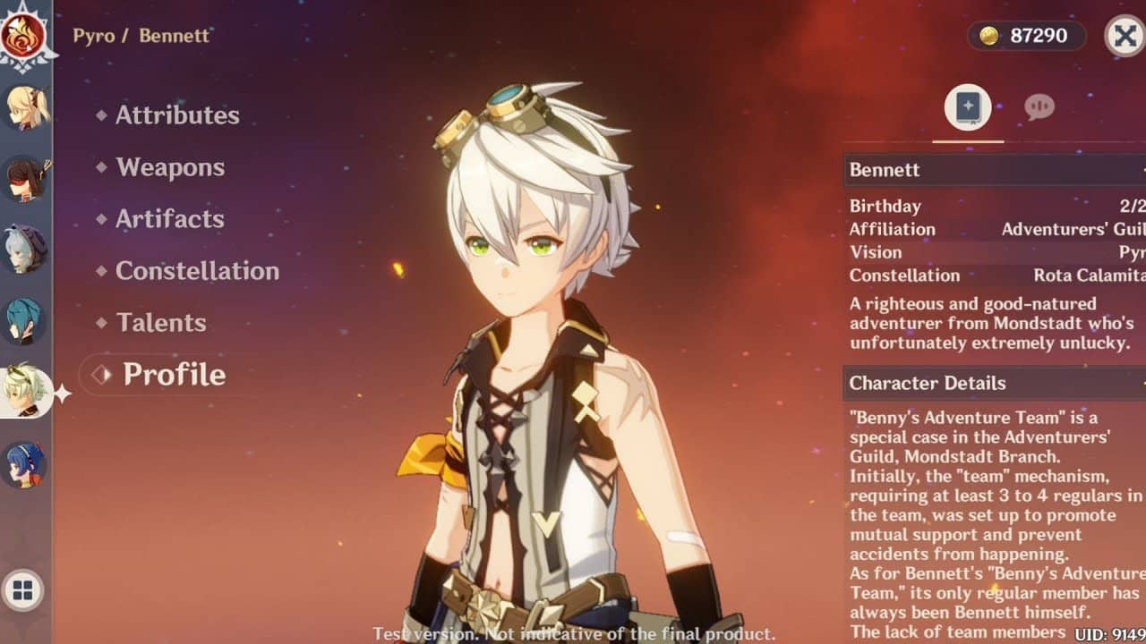 Genshin Impact: Bester Bennett-Support-Build