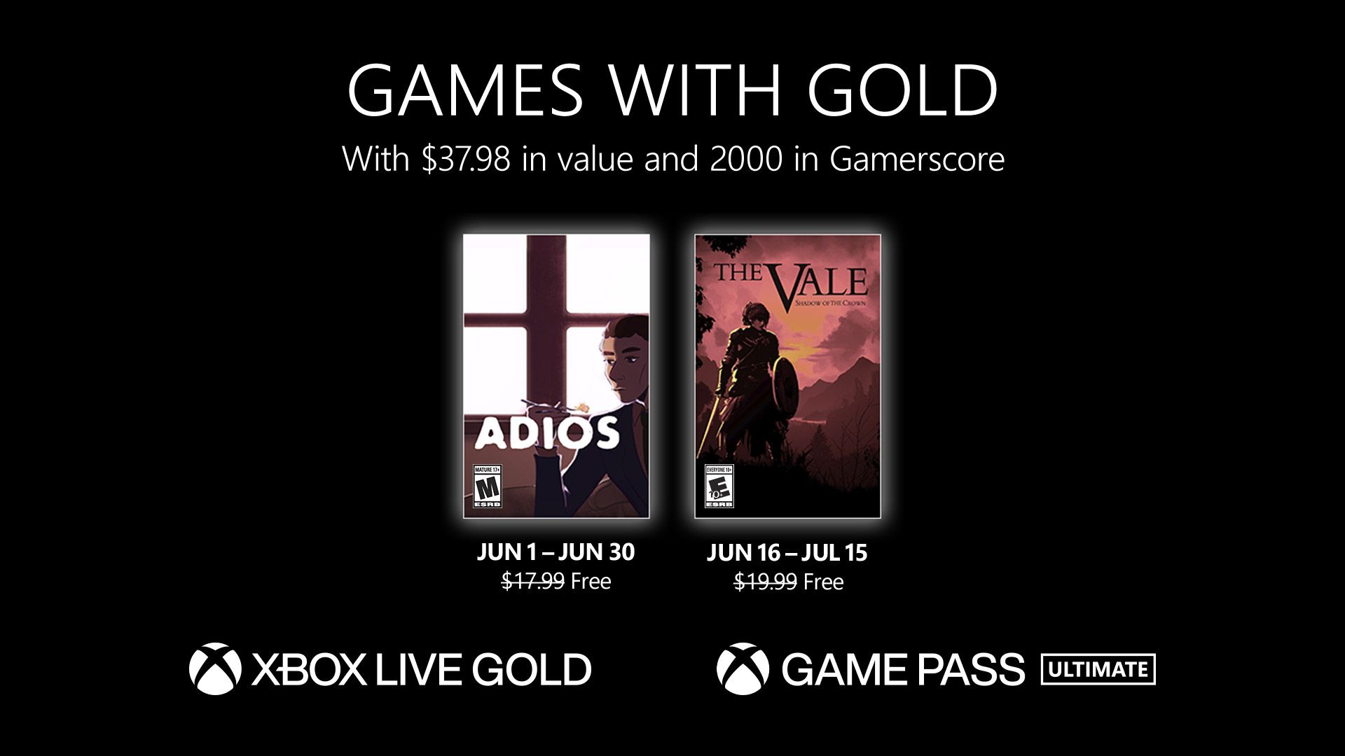 Neue Games with Gold für Juni 2023