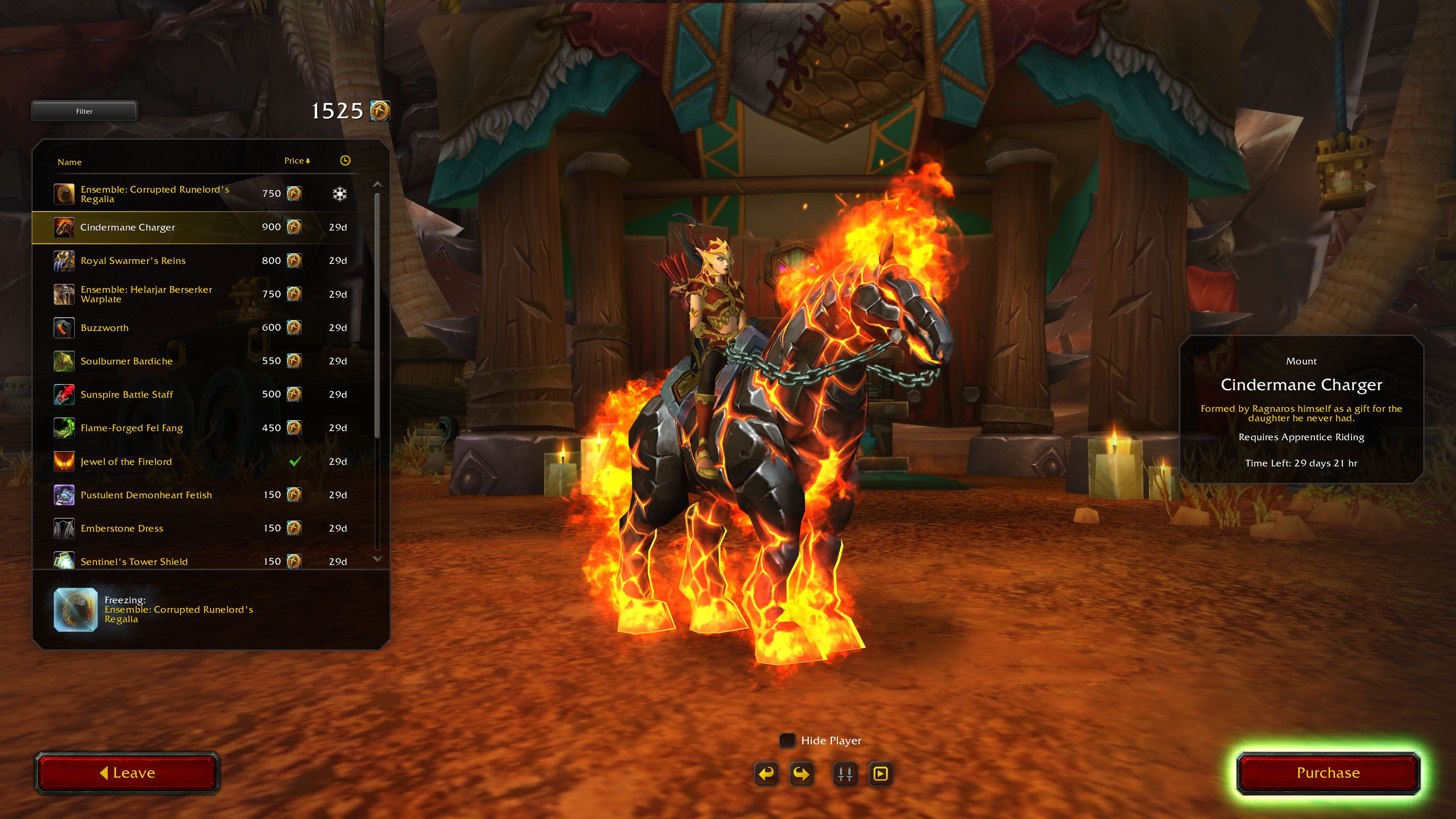 WoW Cindermane Charger