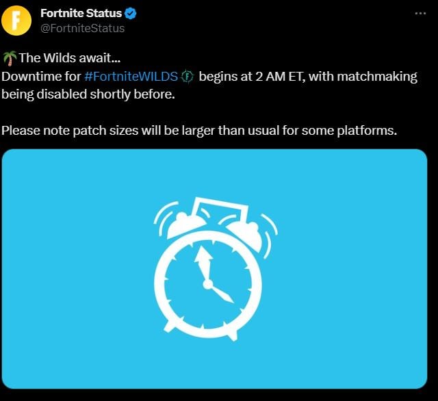Ausfallzeit des Fortnite-Servers heute, 9. Juni 2023