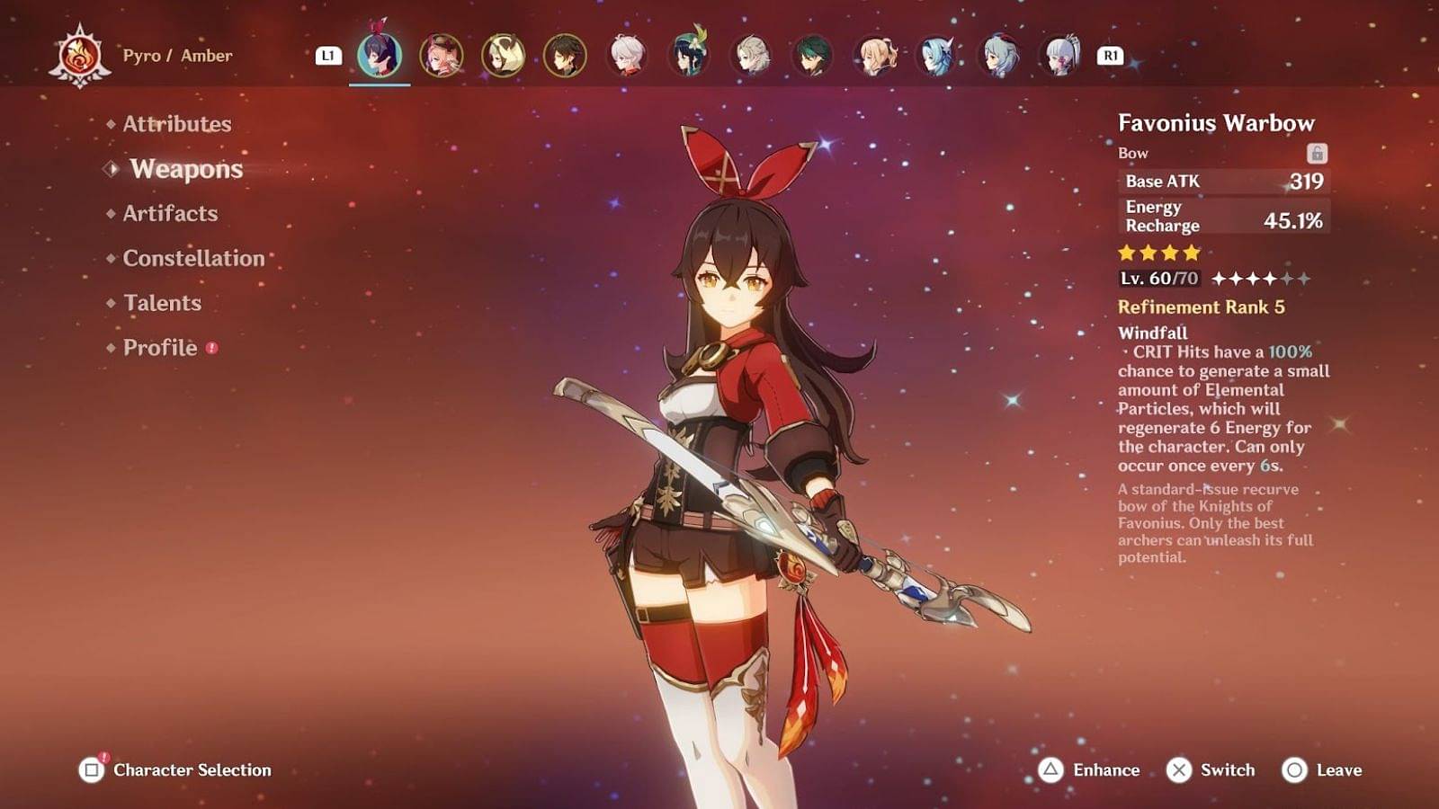 Bernsteinwaffe in Genshin Impact