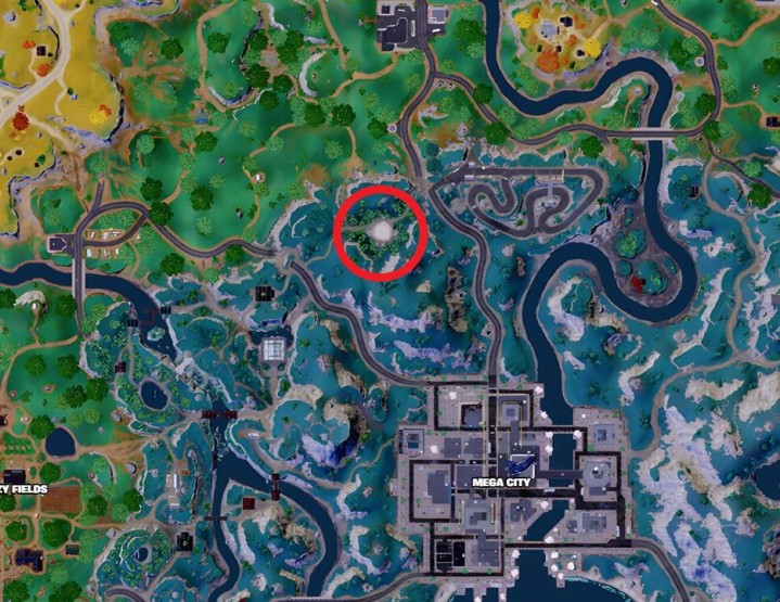 Karte von Bamboo Circle in Fortnite.