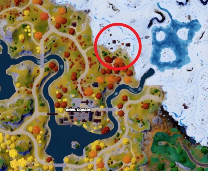 Kühlschrankburg in Fortnite.