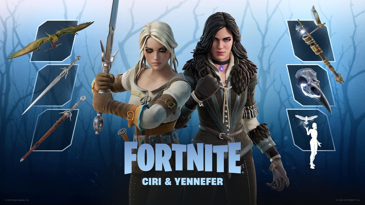 Hier sind Fortnites neue „Witcher“-Skins für Ciri und Yennefer