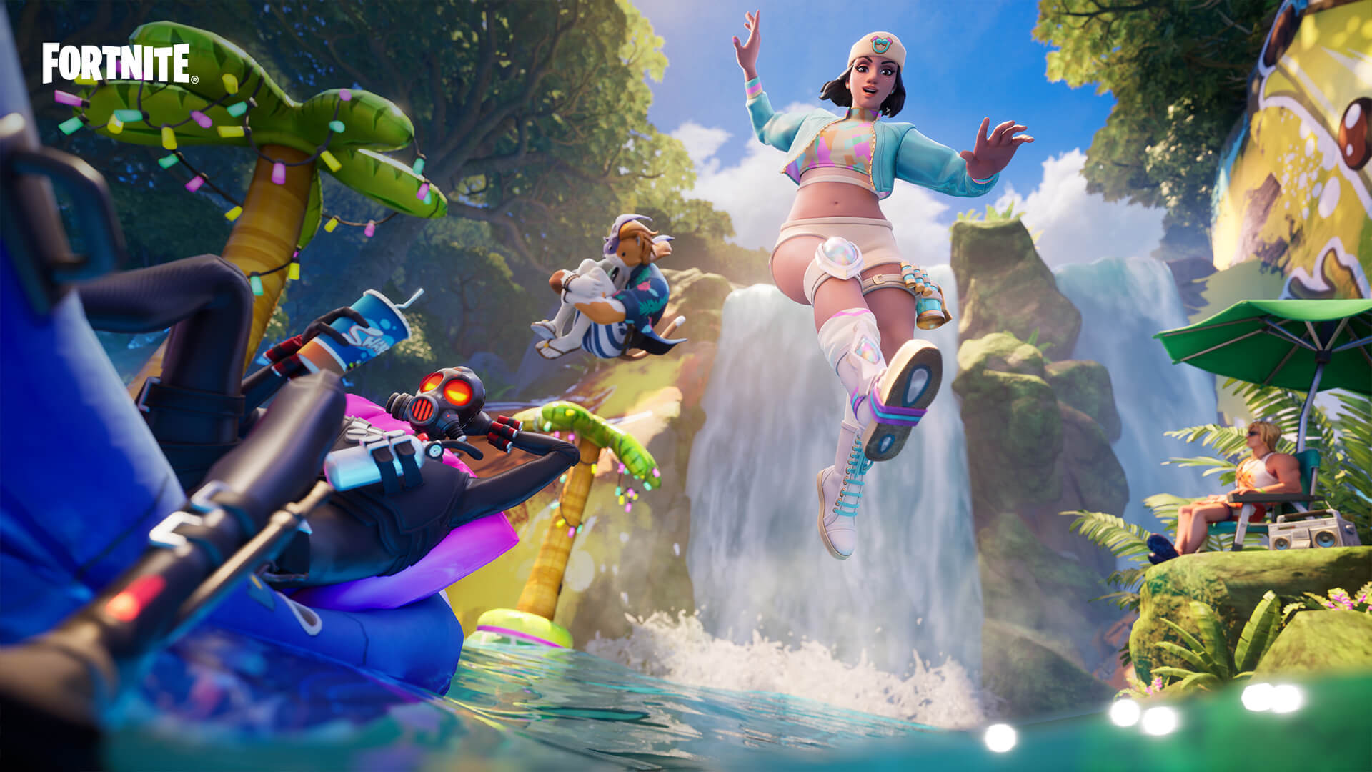 Fortnite how to fall 5 stories or more without taking damage challenge guide