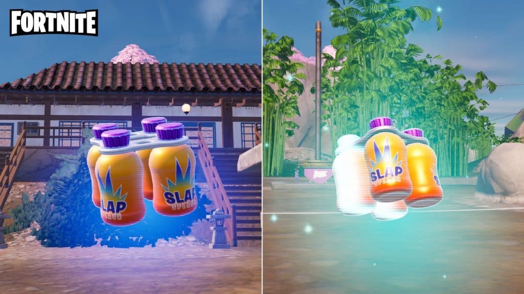 Verschiedene Stufen von Slap Splashes in Fortnite