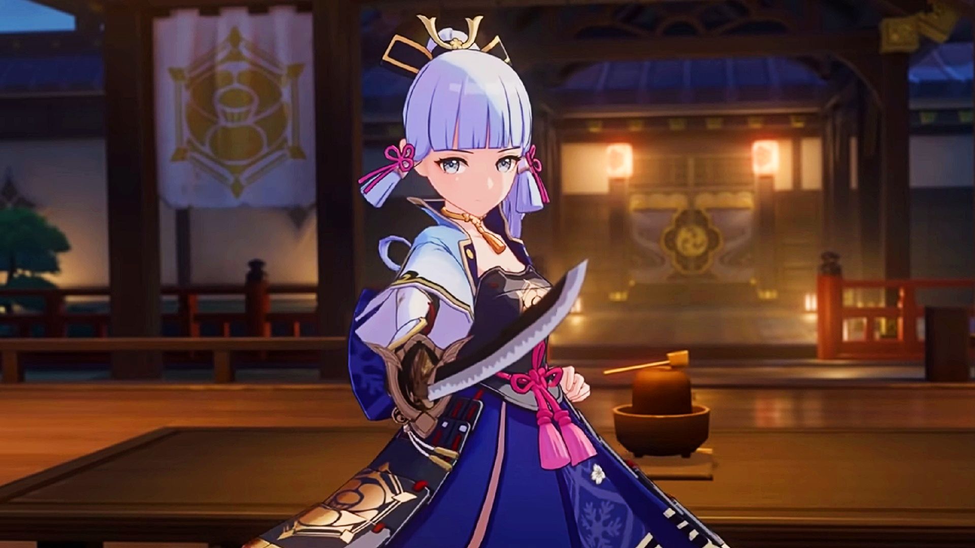 Ayaka macht sich in Genshin Impact zum Angriff bereit