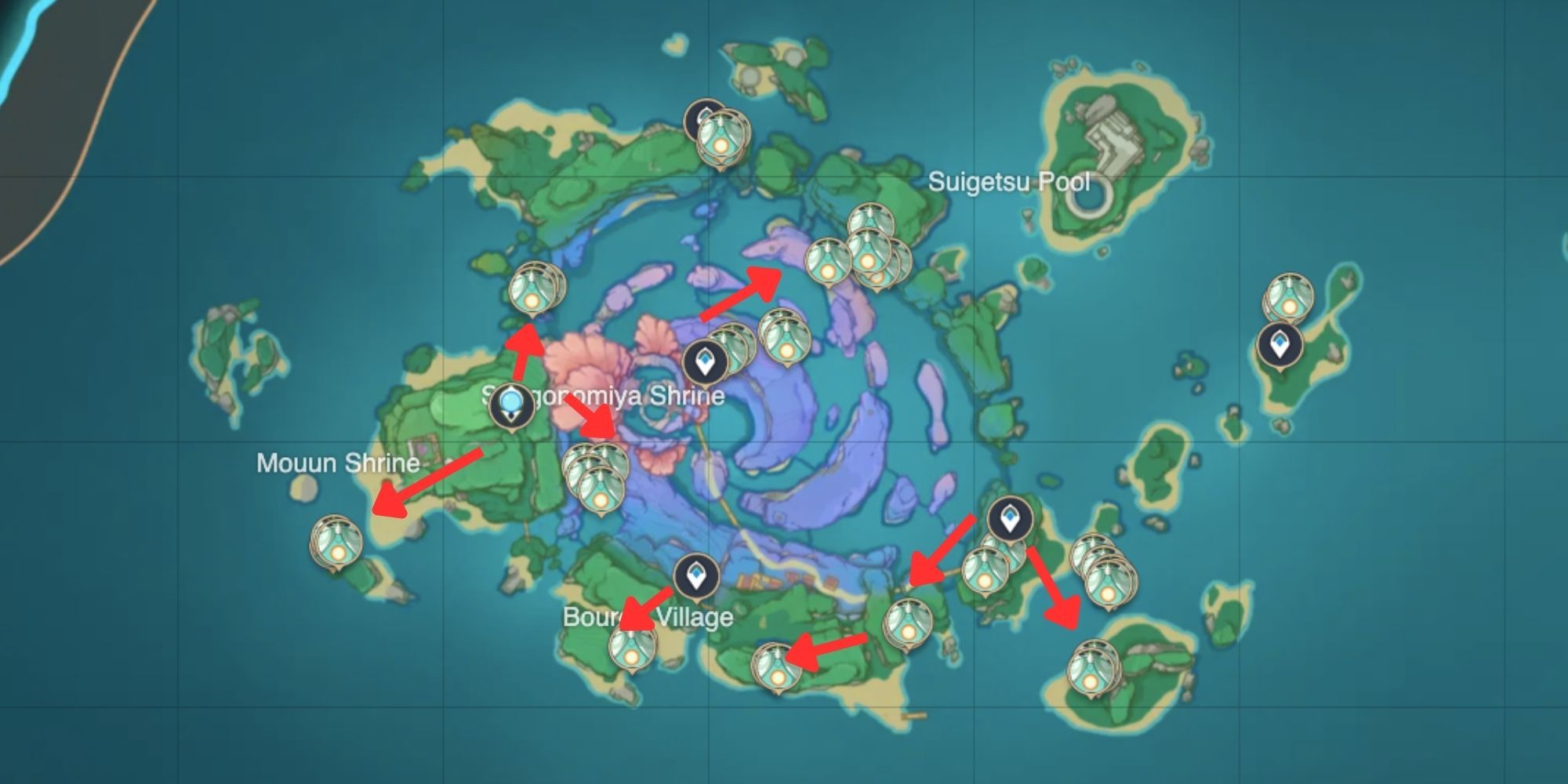 Genshin Impact_ Spectre-Standorte auf der Insel Watatsumi