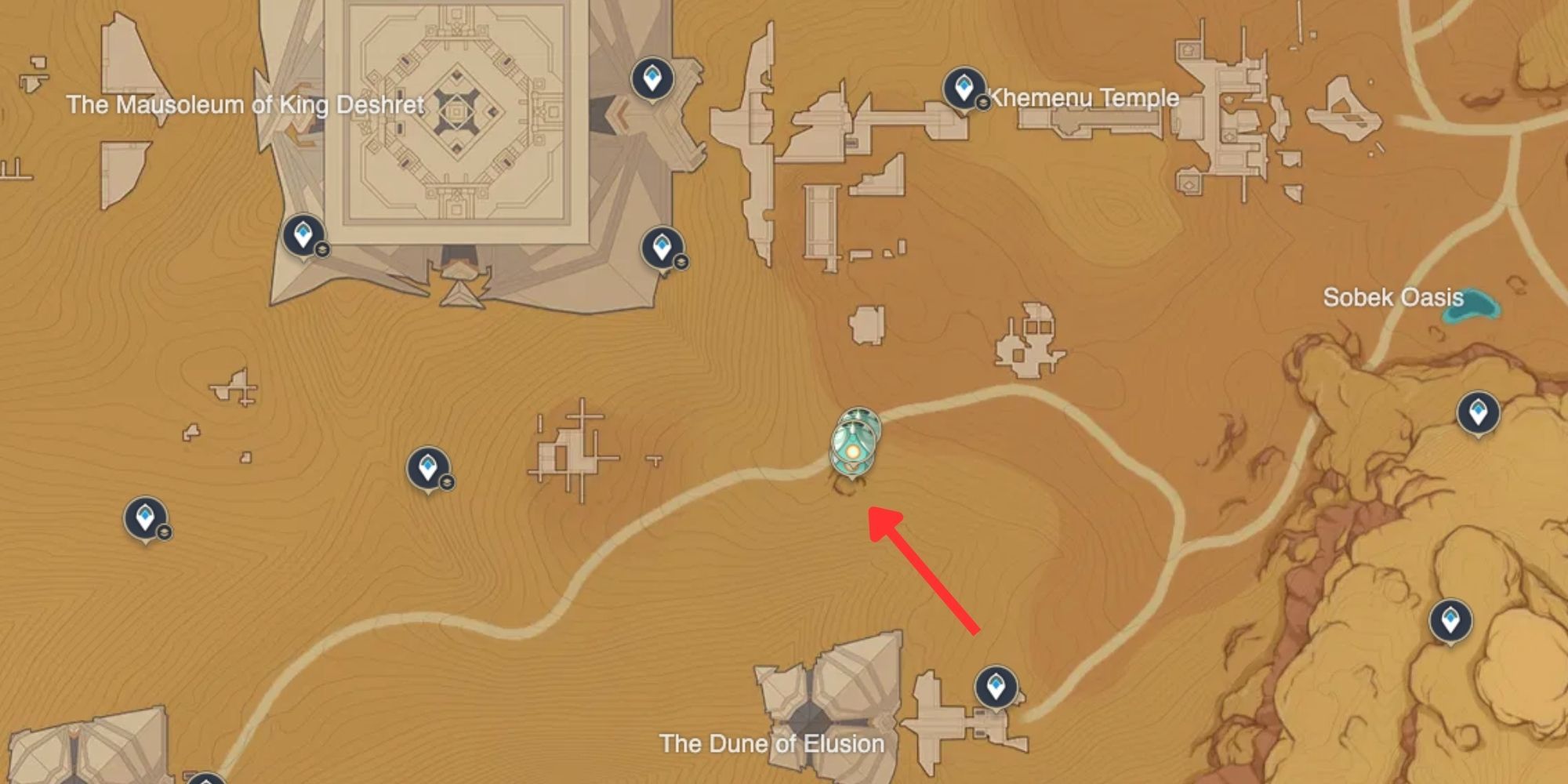Genshin Impact_ Spectre-Standorte in Hypostyle Desert