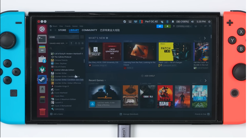 Nintendo Switch gehackt, um Steam, GTA 5, God of War und mehr auszuführen