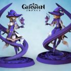 3D-Datei Genshin Impact Lisa Figur・3D-Druckdesign zum Herunterladen・Kulte image-1.jpg 3D file Genshin Impact Lisa Figurine・3D print design to download