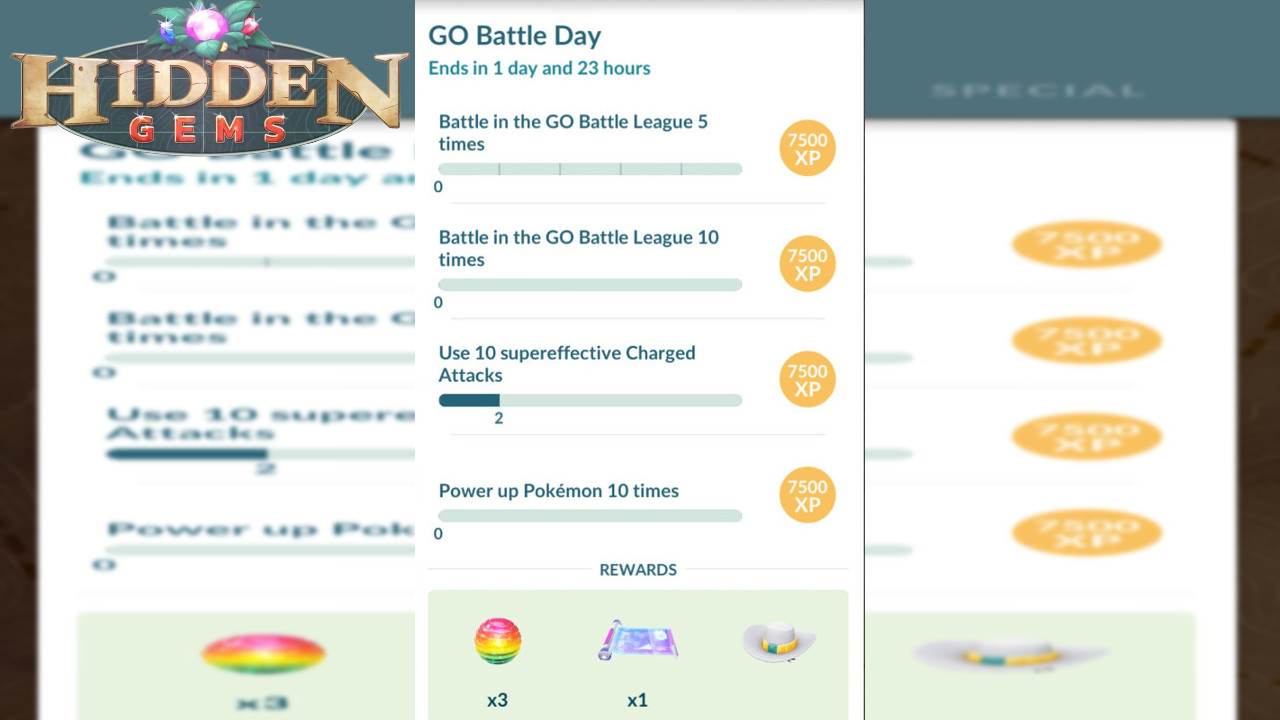 Pokemon Go Go Battle Day Zeitgesteuerte Forschungsquestaufgaben, Belohnungen Elite TM