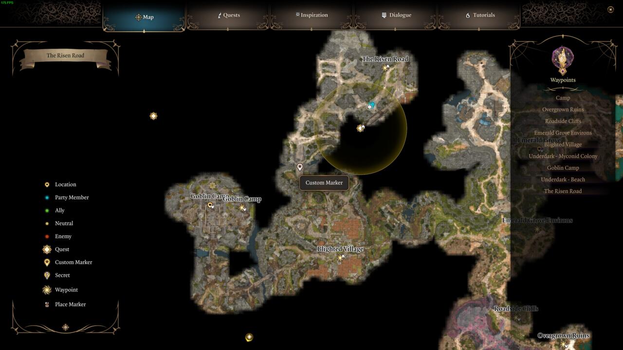 Der Standort des Blighted Village und des Goblin Camps