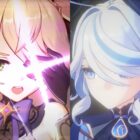 Ein kreatives Fusionskonzept zwischen Furina und Fischl in Genshin Impact. Creo Gaming