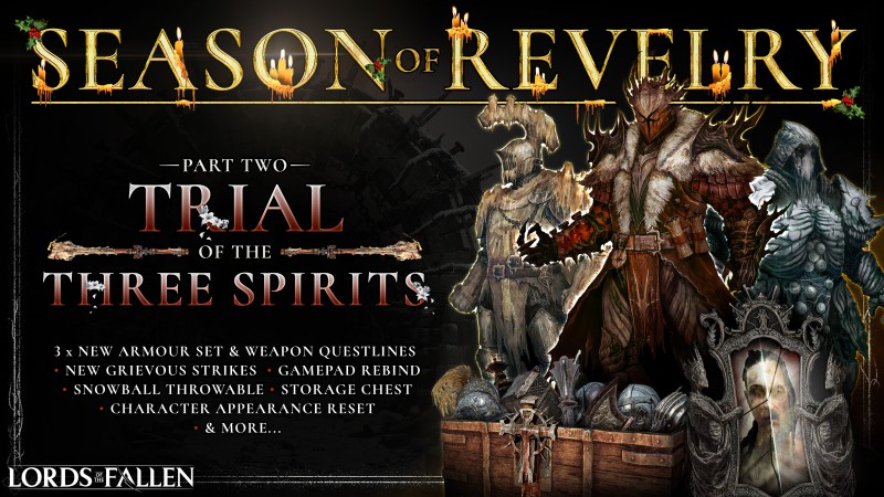 Lords of the Fallen 2023 Season of Revelry Update Patch Neue Quests Waffen Rüstungszauber