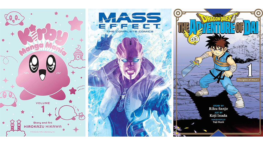 Kirby Manga Mania Vol. 1, Mass Effect: The Complete Comics, Dragon Quest: The Adventure of Dai Vol. 1