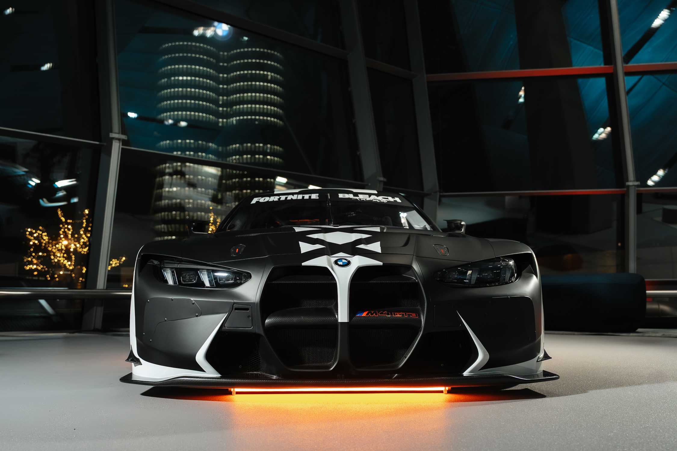 The BMW M4 GT3 EVO conquers Fortnite and Rocket League.