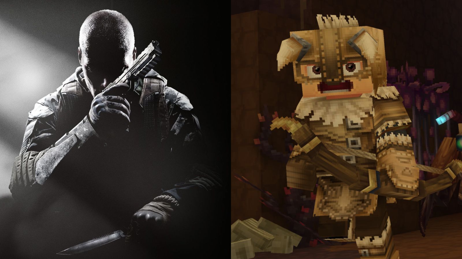 Black Ops 2 cover with Hytale character