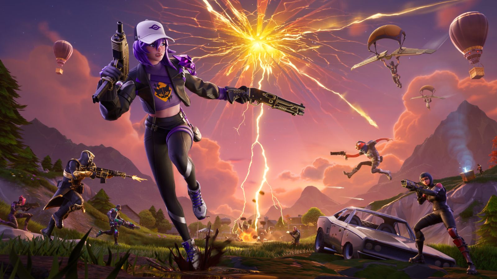 Fortnite character under rift