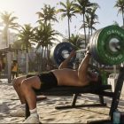 GTA 6 Multiplayer: Hinweise von Rockstar zu einer Community-Plattform, die die Fans spaltet. Picture of an NPC in GTA bench pressing on a beach