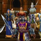 World of Warcraft: Mehrere Spiele enthüllt und die Fans sind gespannt! A group of characters in colorful armor stands on a stone staircase in a scene from the game 'World of Warcraft'.