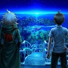 Danganronpa 2x2: Neue Inhalte angekündigt, aber eine unerwartete Verzögerung! Two anime characters look out at a blue background.